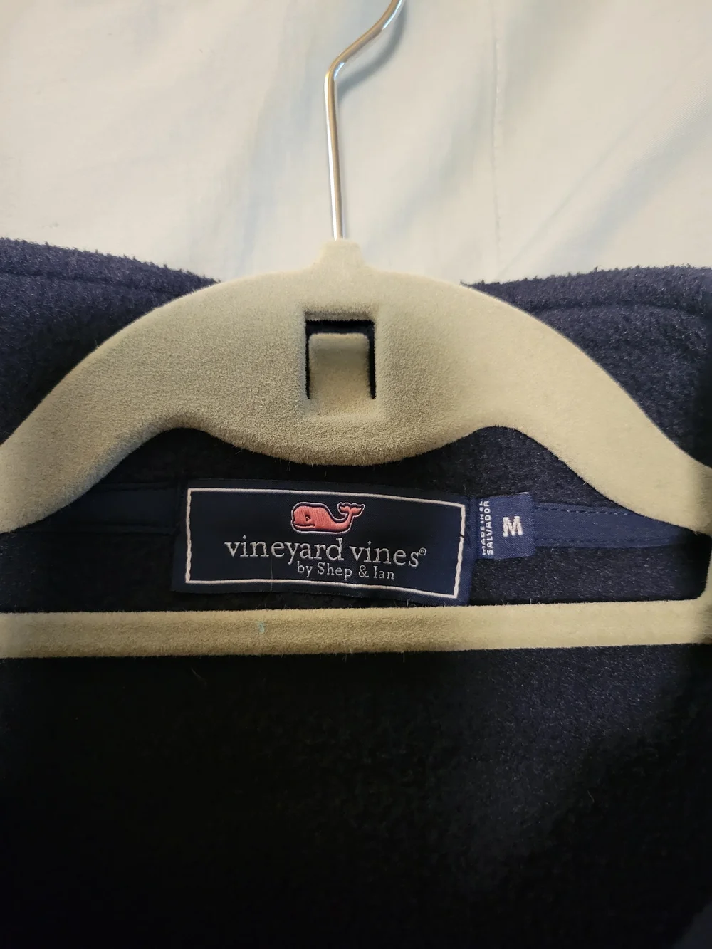 Vineyard Vines Men’s Navy Half-Zip Fleece Pullover- Like New Sz M